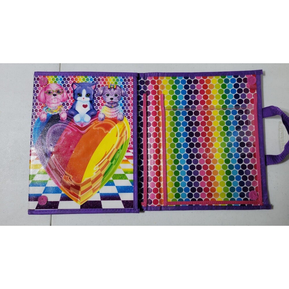 Lisa Frank TIKANNI HUSKY Trifold Portfolio Storage Case Folder School Art - Picture 3 of 5